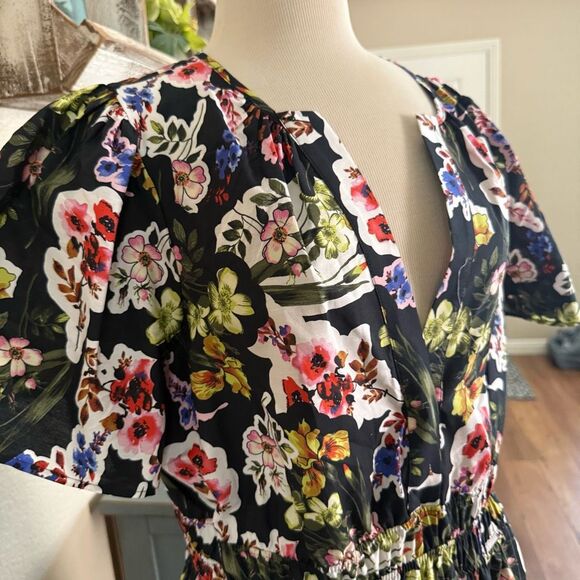 NWT By Anthropologie Womens Floral V-neck The Somerset Maxi Dress Multicolor XL - Picture 9 of 16